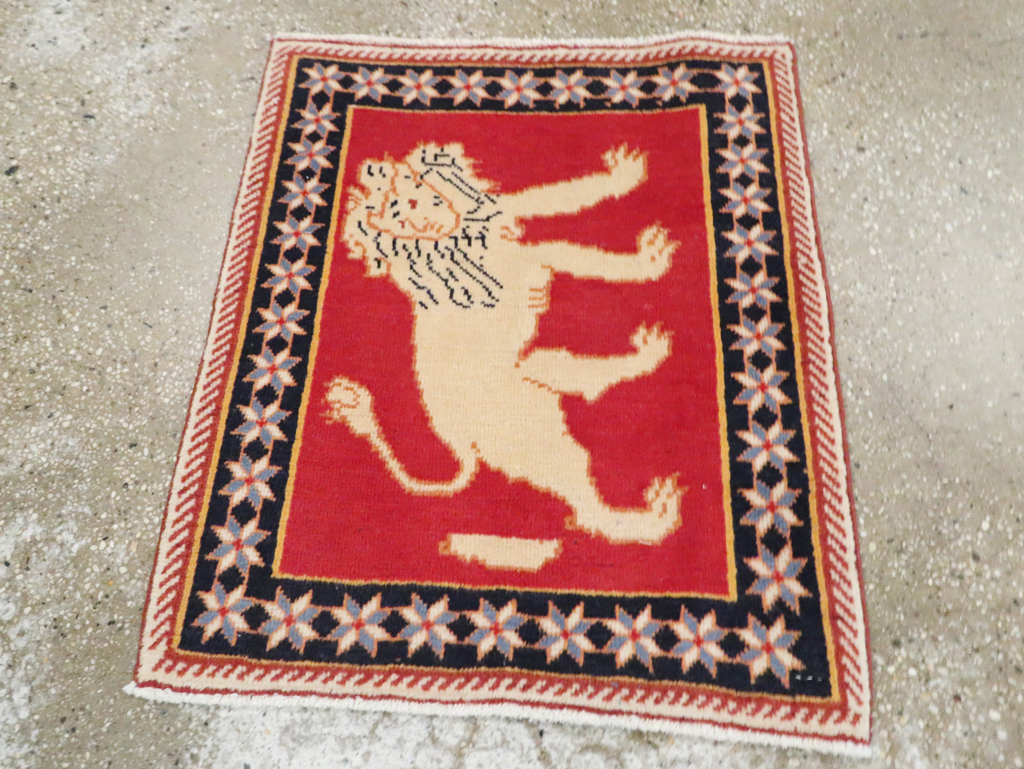 Vintage Persian Tabriz Pictorial Rug (Pair: 4 of 6), No.27991 - Staging