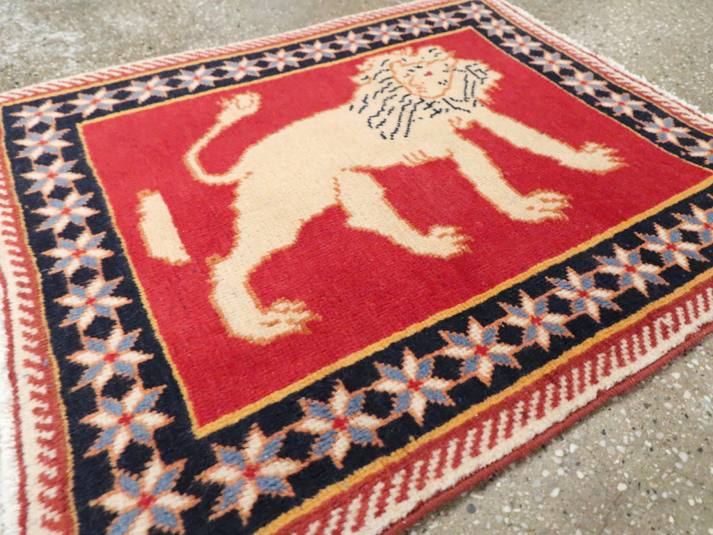 Vintage Persian Tabriz Pictorial Rug (Pair: 4 of 6), No.27991 - Staging