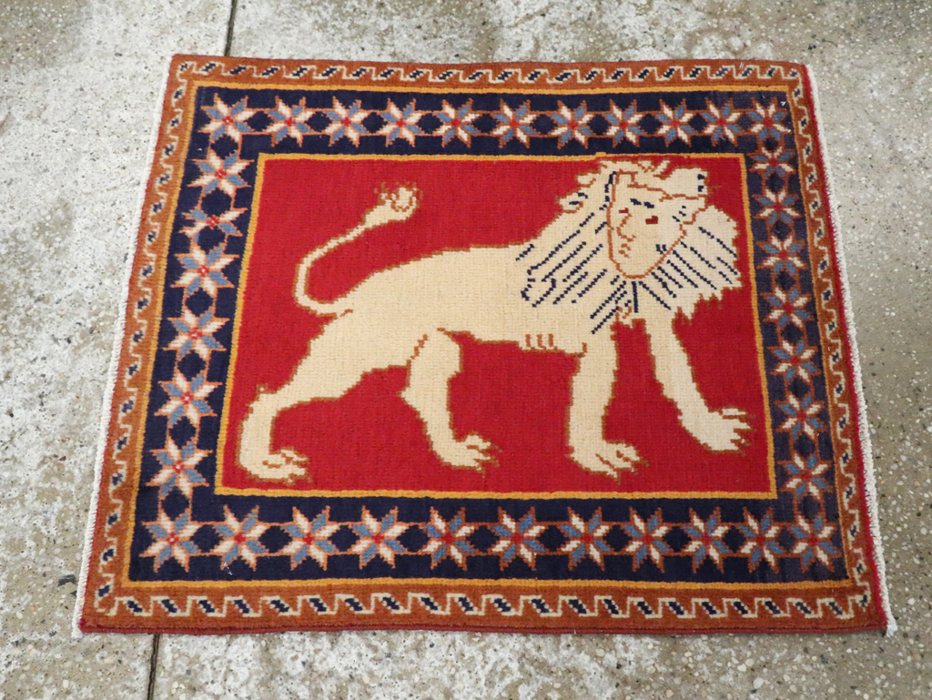 Vintage Persian Tabriz Pictorial Rug (Pair: 5 of 6), No.27992 - Staging