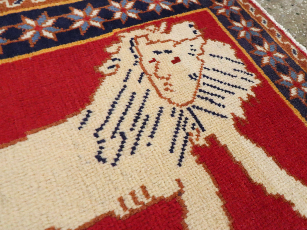 Vintage Persian Tabriz Pictorial Rug (Pair: 5 of 6), No.27992 - Staging