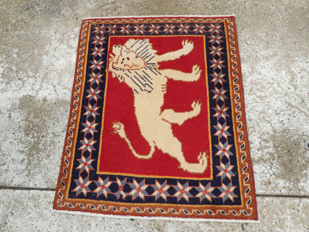 Vintage Persian Tabriz Pictorial Rug (Pair: 5 of 6), No.27992 - Staging