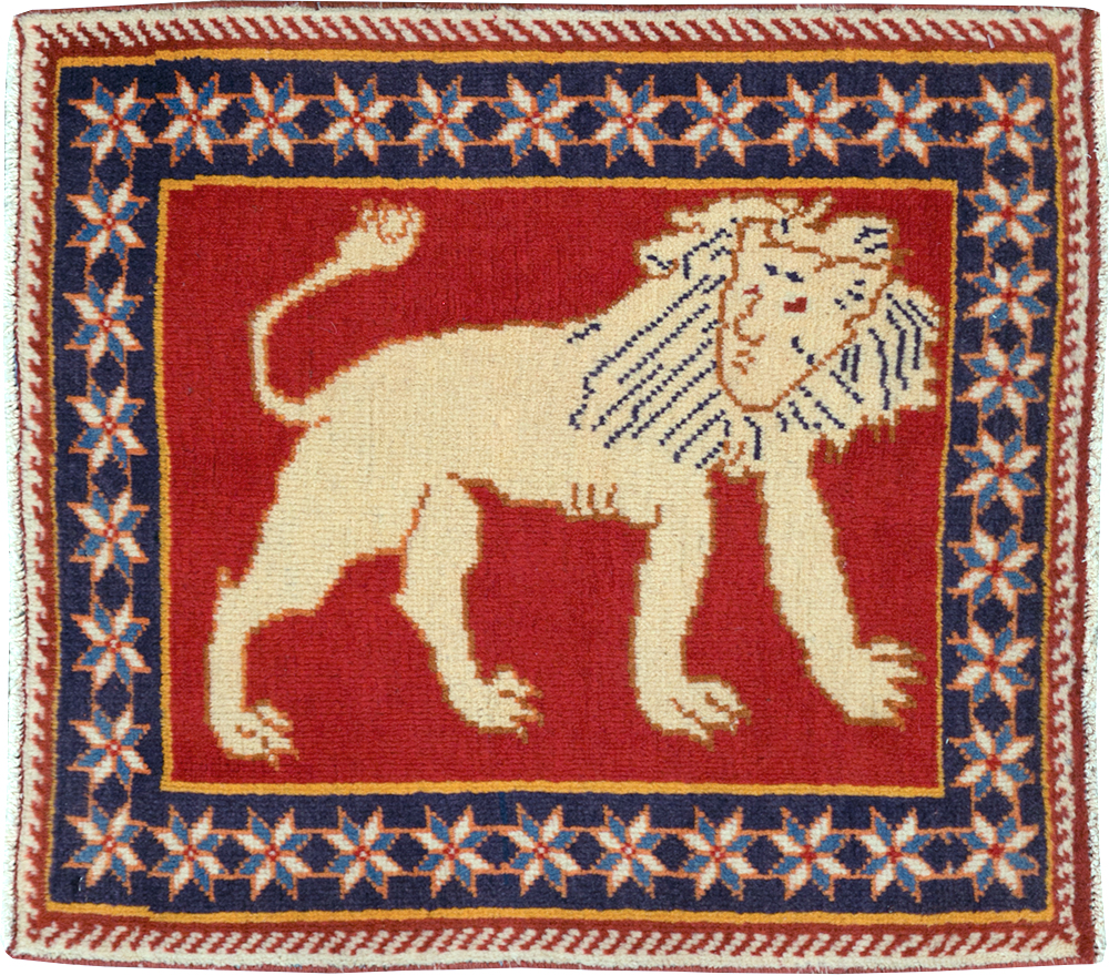 Vintage Persian Tabriz Pictorial Rug (Pair: 6 of 6), No.27993 - Staging