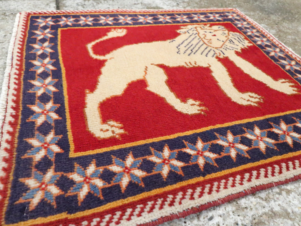 Vintage Persian Tabriz Pictorial Rug (Pair: 6 of 6), No.27993 - Staging