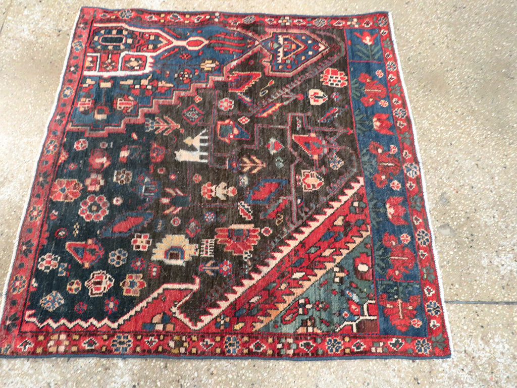 Vintage Persian Afshar Wagireh Rug, No.27997 - Staging