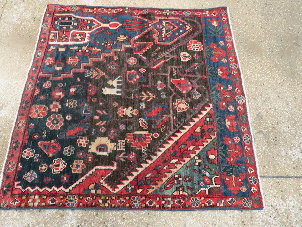 Vintage Persian Afshar Wagireh Rug, No.27997 - Staging