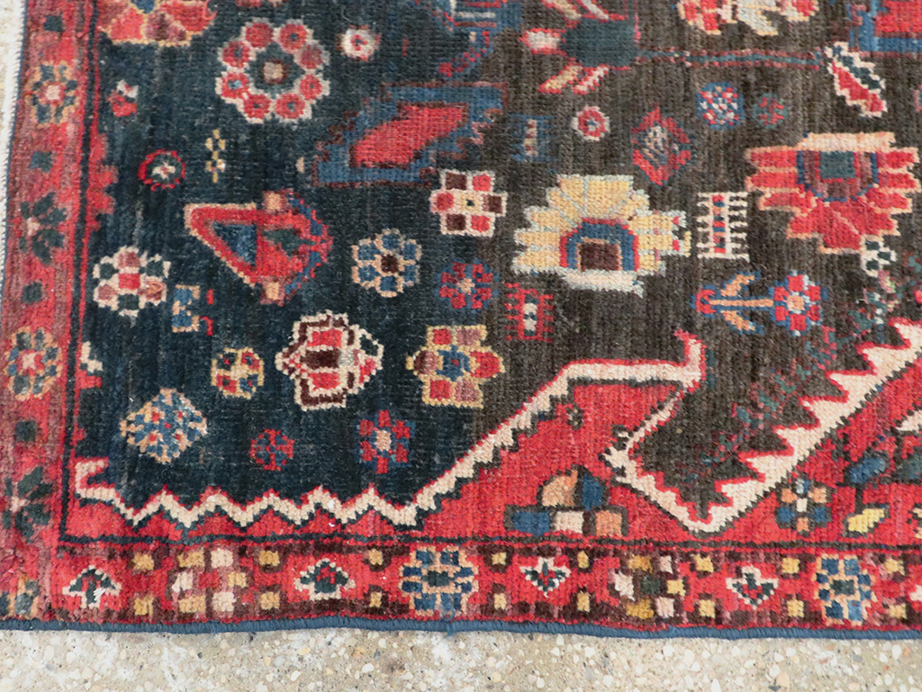 Vintage Persian Afshar Wagireh Rug, No.27997 - Staging
