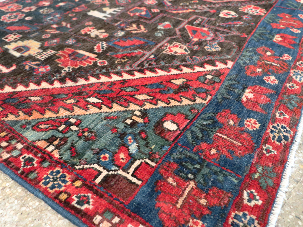 Vintage Persian Afshar Wagireh Rug, No.27997 - Staging