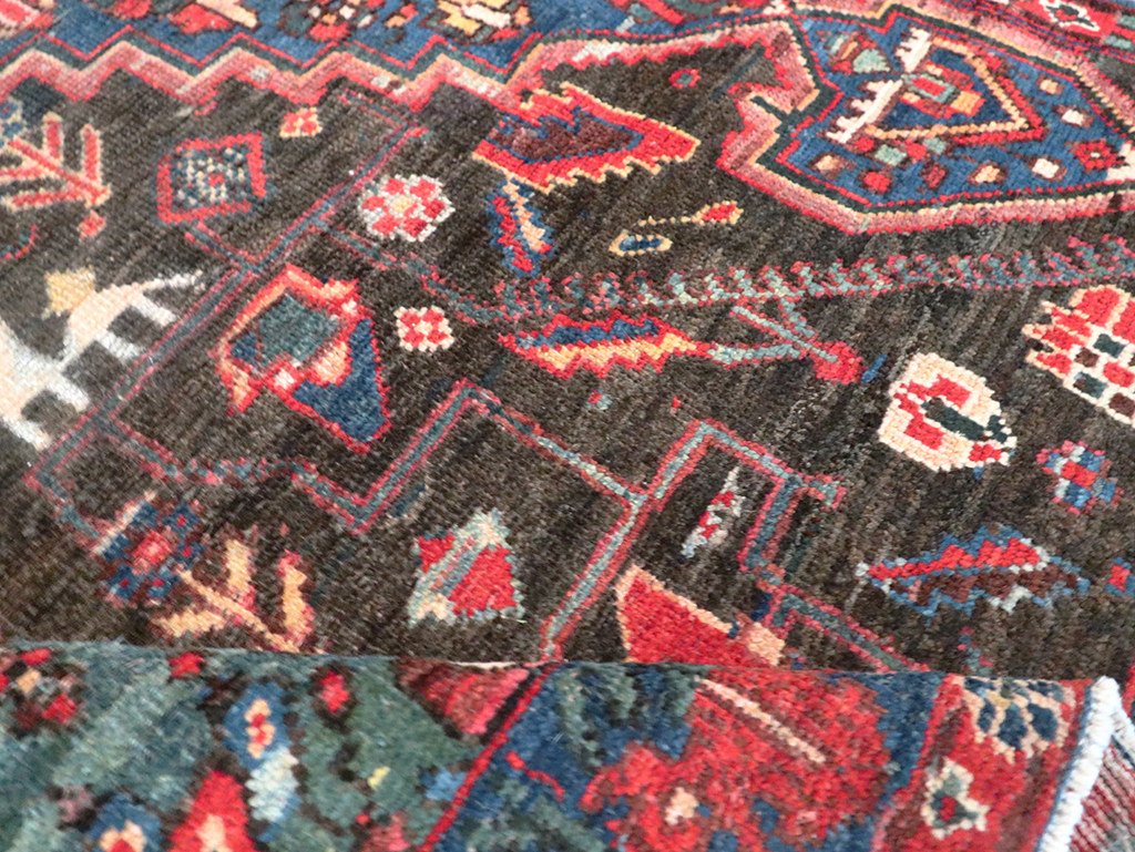Vintage Persian Afshar Wagireh Rug, No.27997 - Staging