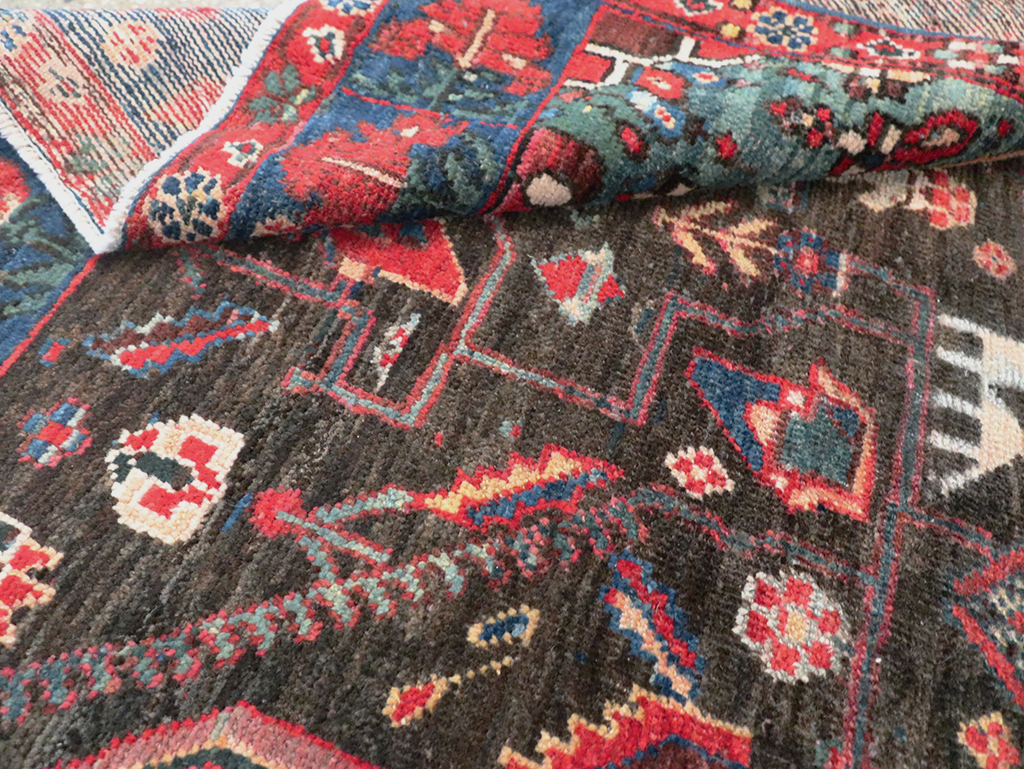 Vintage Persian Afshar Wagireh Rug, No.27997 - Staging