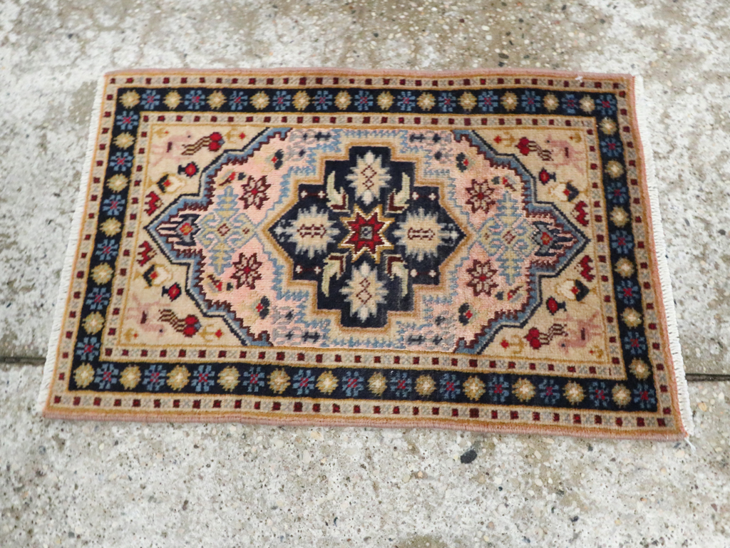 Vintage Persian Ardabil Rug (Pair: 1 of 2), No.27998 - Staging