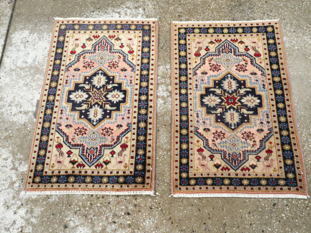 Vintage Persian Ardabil Rug (Pair: 1 of 2), No.27998 - Staging