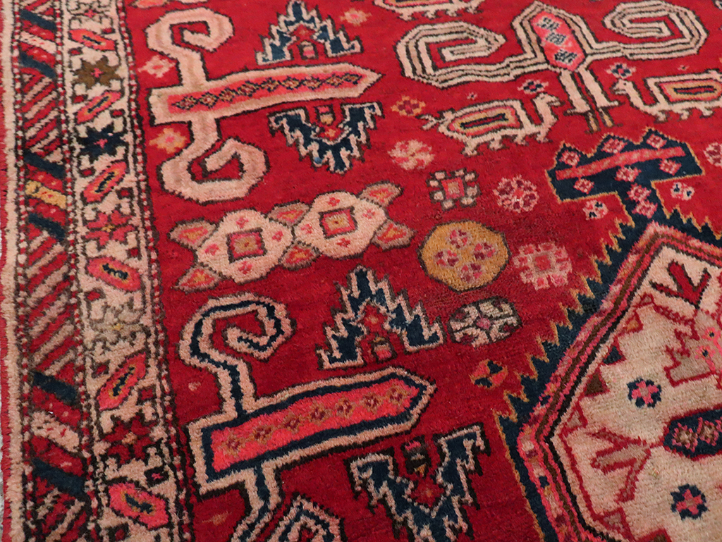 Vintage Persian Ardebil Rug, No.28000 - Staging