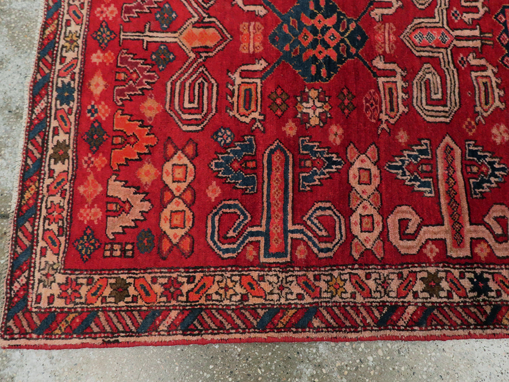 Vintage Persian Ardebil Rug, No.28000 - Staging