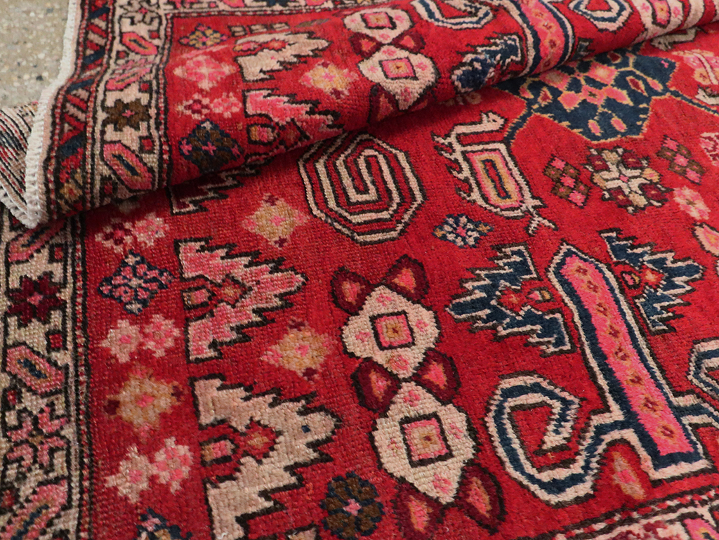 Vintage Persian Ardebil Rug, No.28000 - Staging