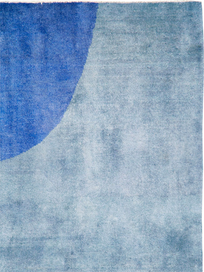 Vintage Persian Art Deco Inspired Mahal Accent Carpet, No.28002 - Staging