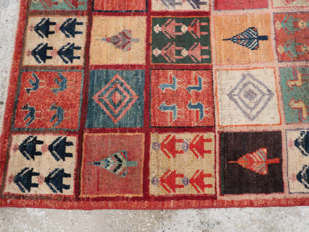 Vintage Persian Gabbeh Rug, No.28010 - Staging