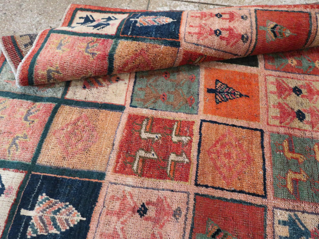 Vintage Persian Gabbeh Rug, No.28010 - Staging
