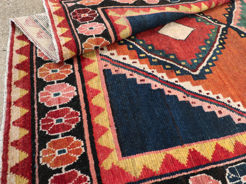 Vintage Persian Gabbeh Accent Rug, No.28012 - Staging