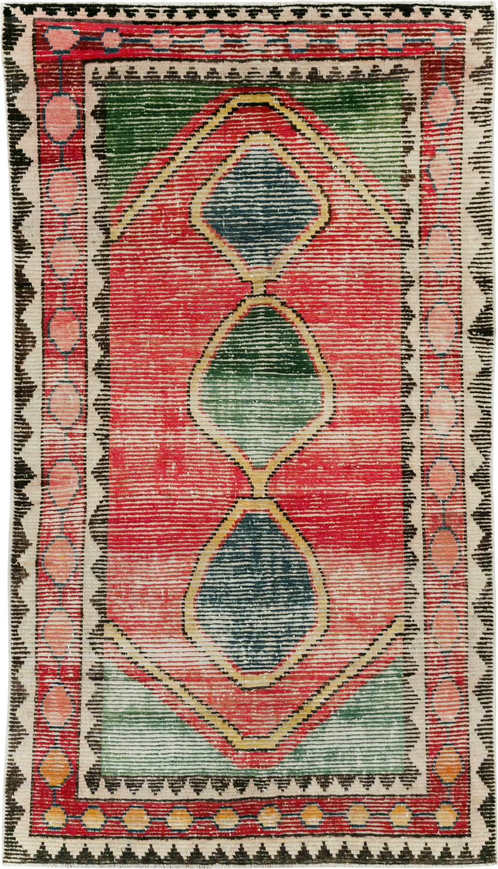 Vintage Persian Gabbeh Rug, No.28013 - Staging