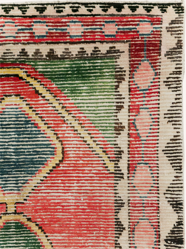 Vintage Persian Gabbeh Rug, No.28013 - Staging