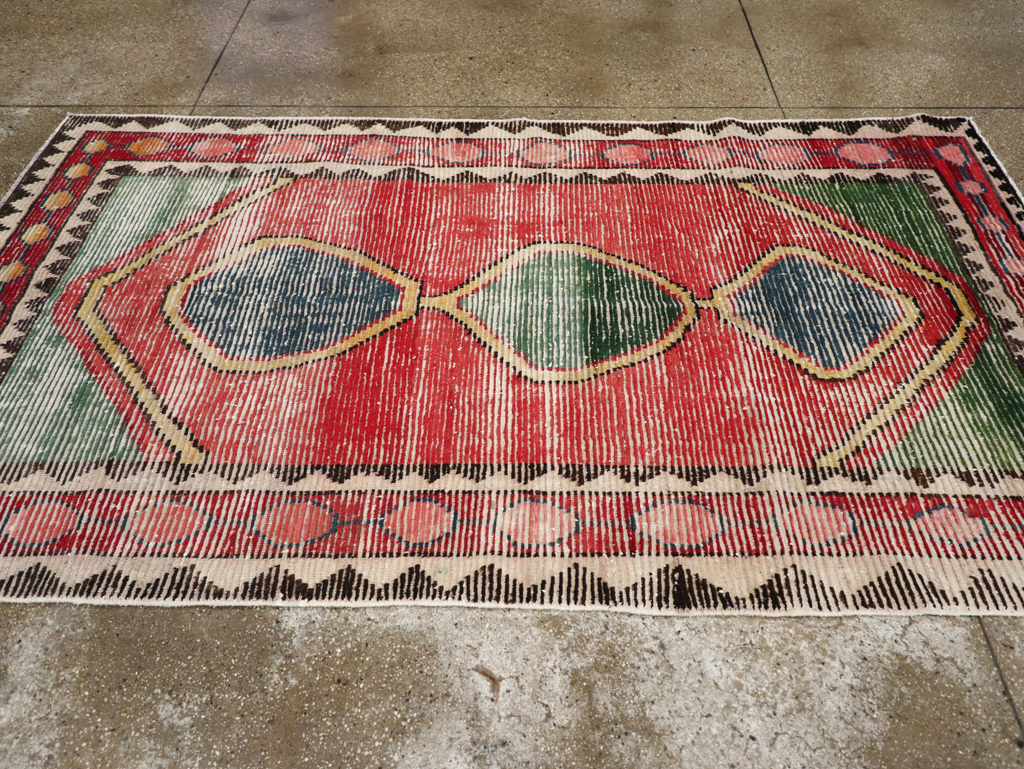 Vintage Persian Gabbeh Rug, No.28013 - Staging