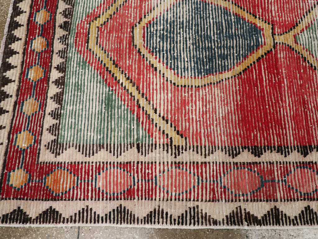 Vintage Persian Gabbeh Rug, No.28013 - Staging
