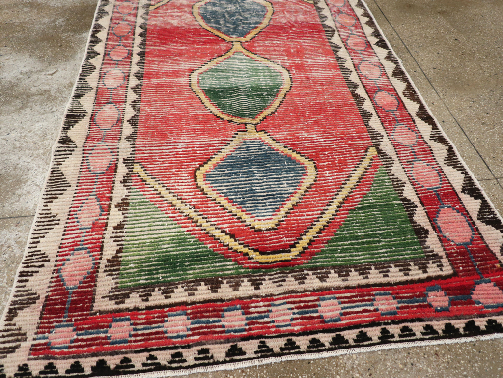 Vintage Persian Gabbeh Rug, No.28013 - Staging
