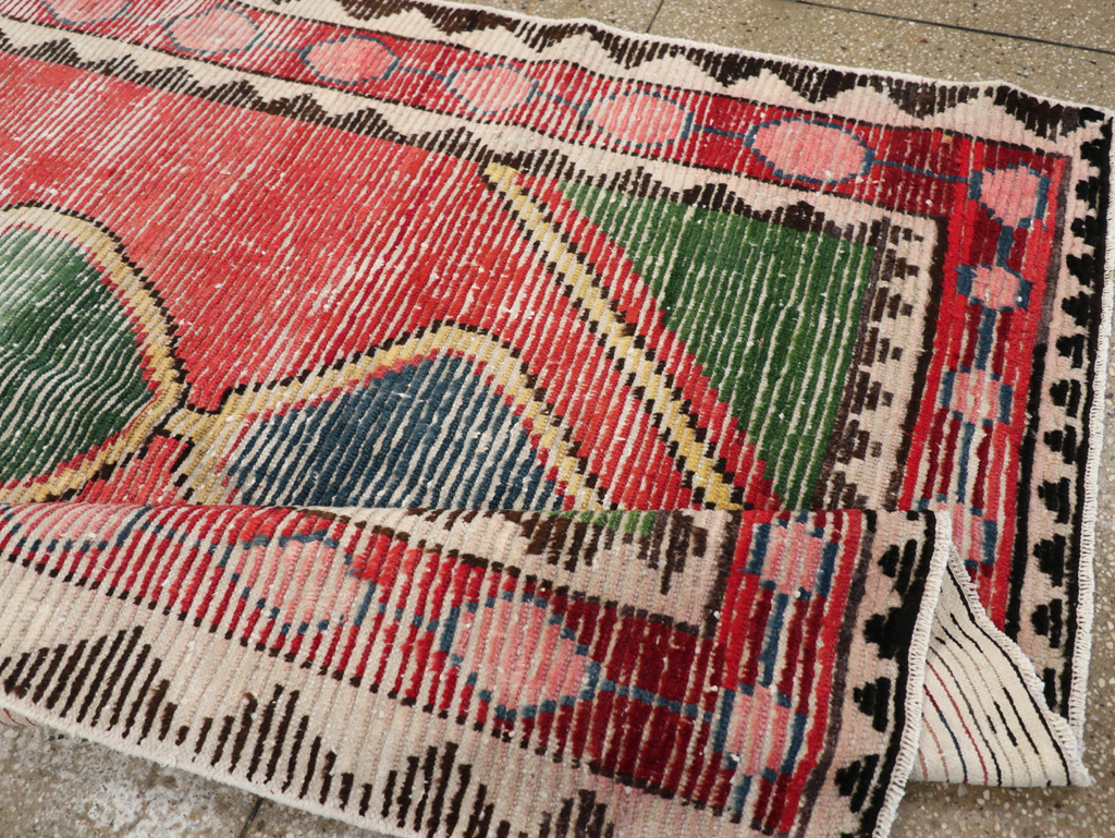 Vintage Persian Gabbeh Rug, No.28013 - Staging