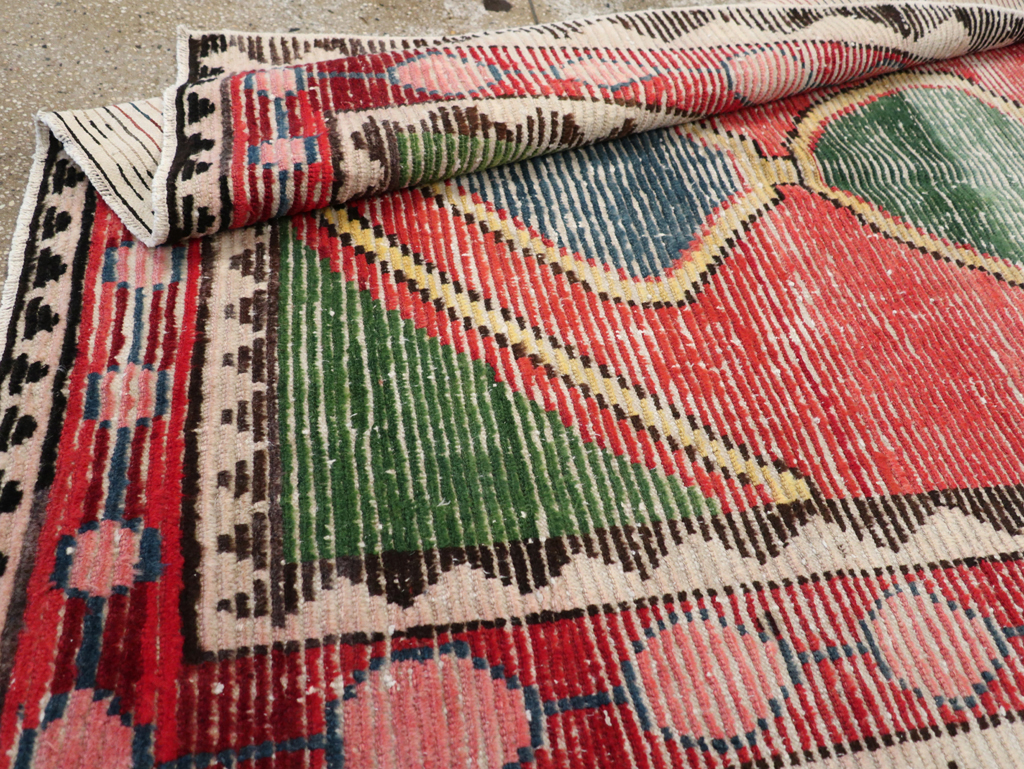 Vintage Persian Gabbeh Rug, No.28013 - Staging