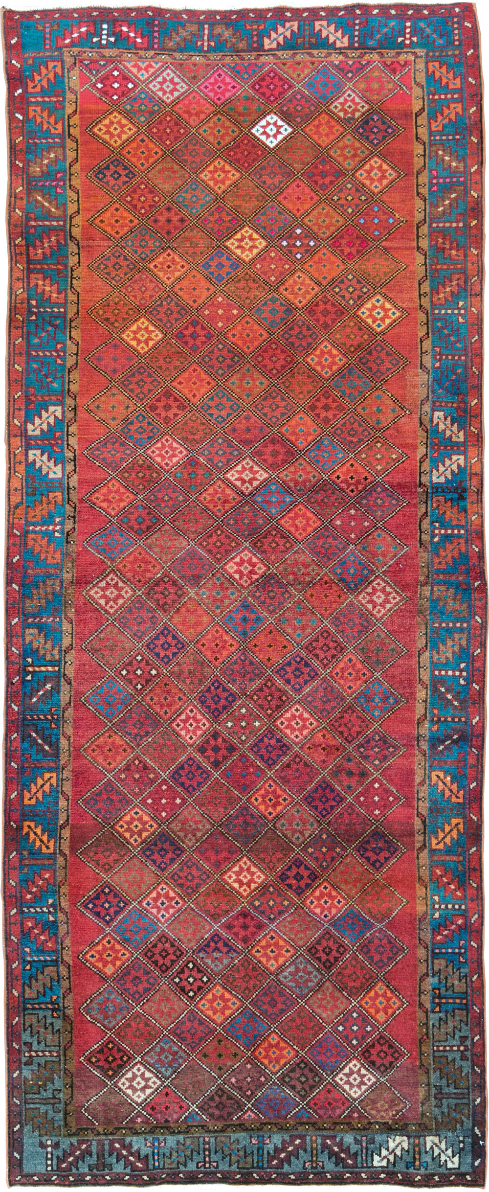 Vintage Persian Hamadan Runner, No.28016 - Staging