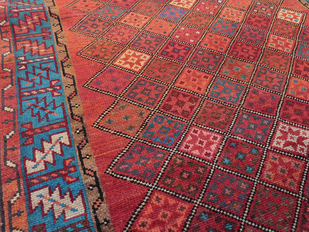 Vintage Persian Hamadan Runner, No.28016 - Staging