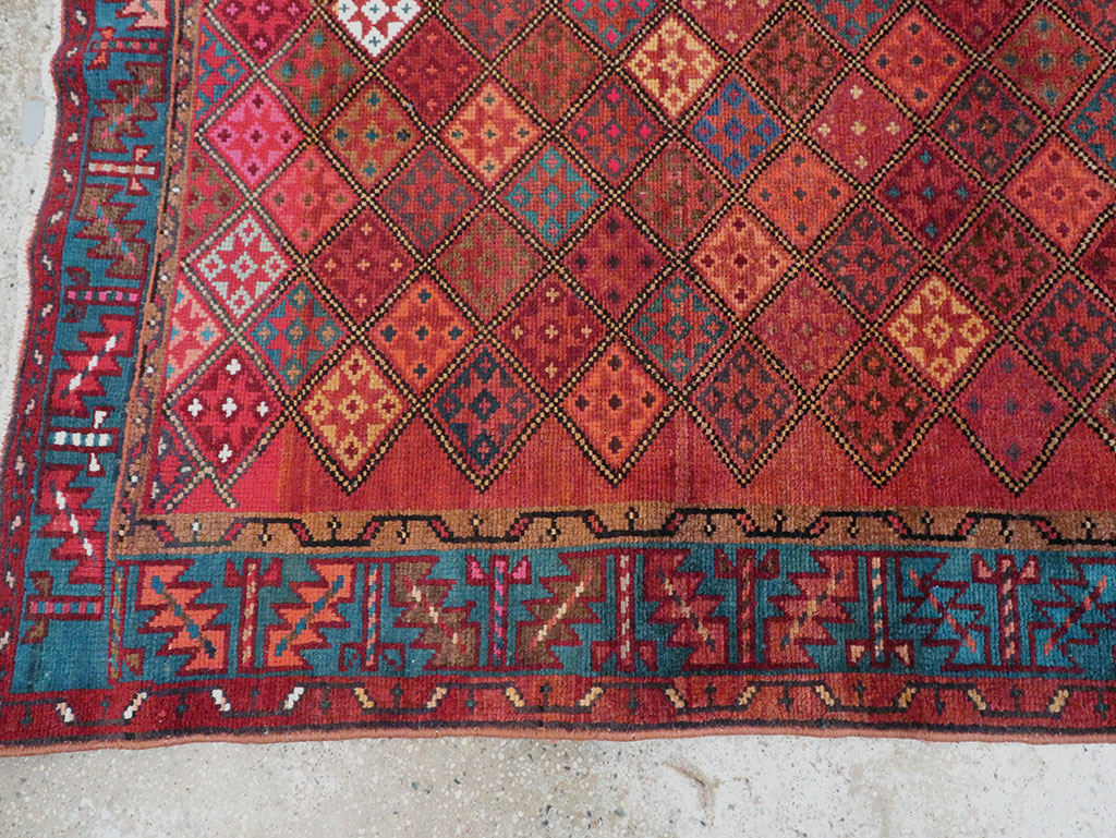Vintage Persian Hamadan Runner, No.28016 - Staging