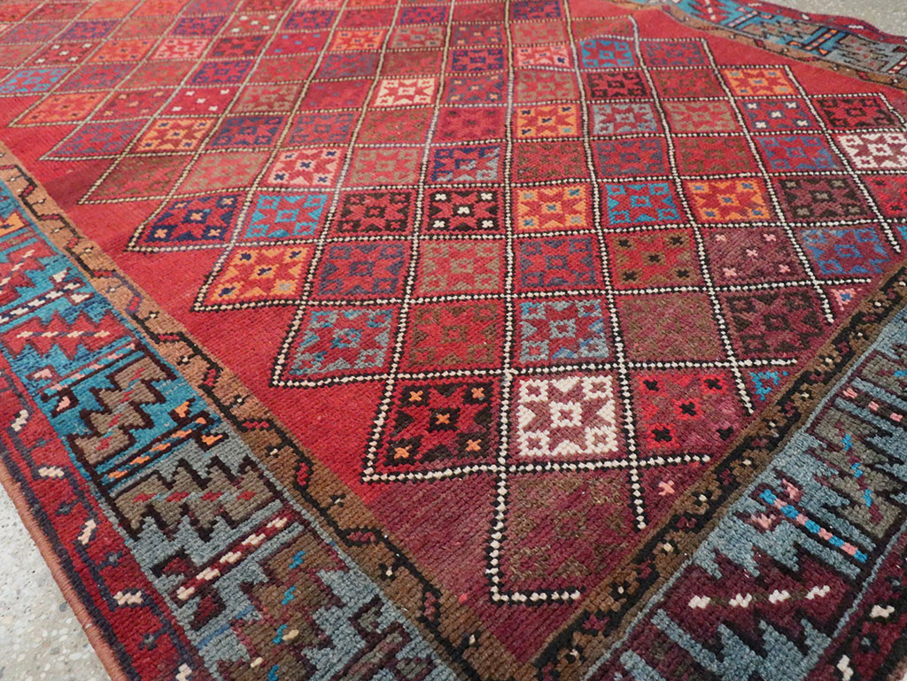 Vintage Persian Hamadan Runner, No.28016 - Staging