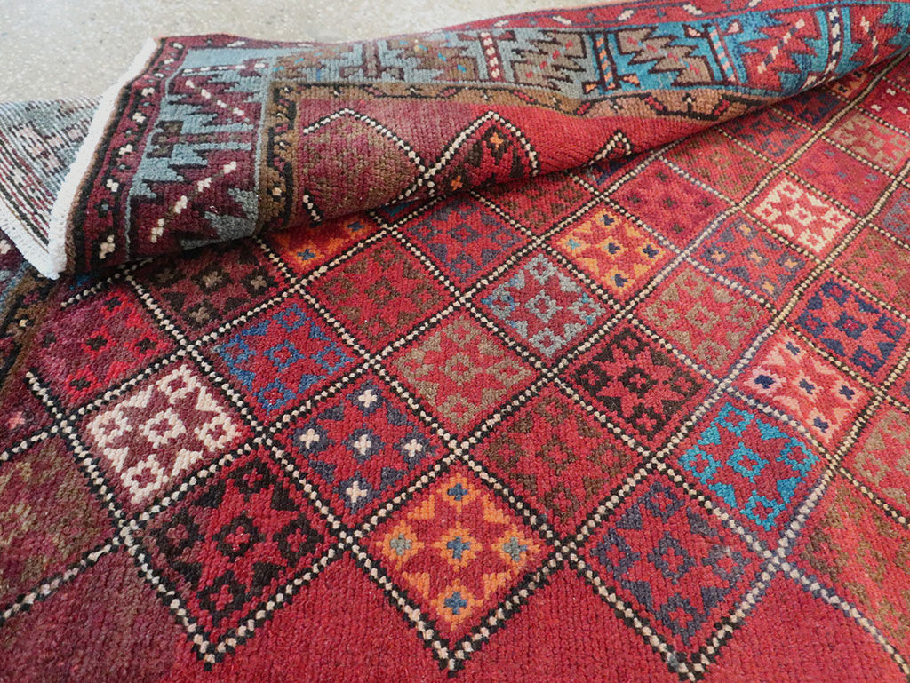 Vintage Persian Hamadan Runner, No.28016 - Staging