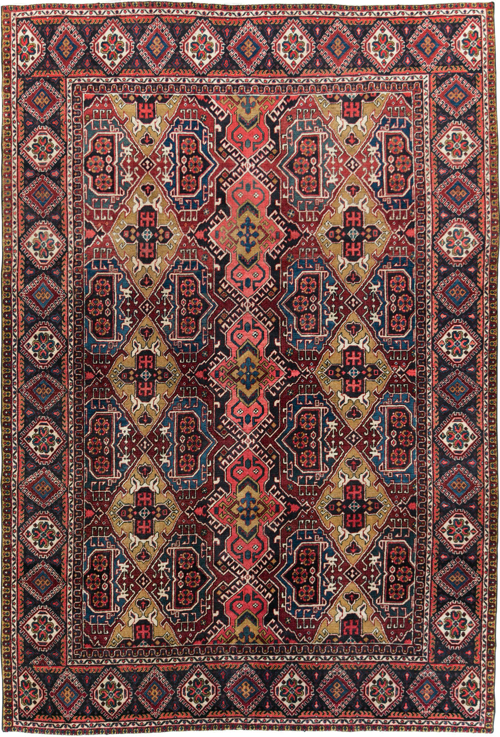 Vintage Persian Heriz Carpet, No.28022 - Staging