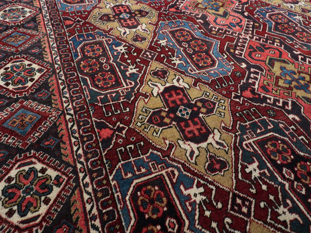 Vintage Persian Heriz Carpet, No.28022 - Staging