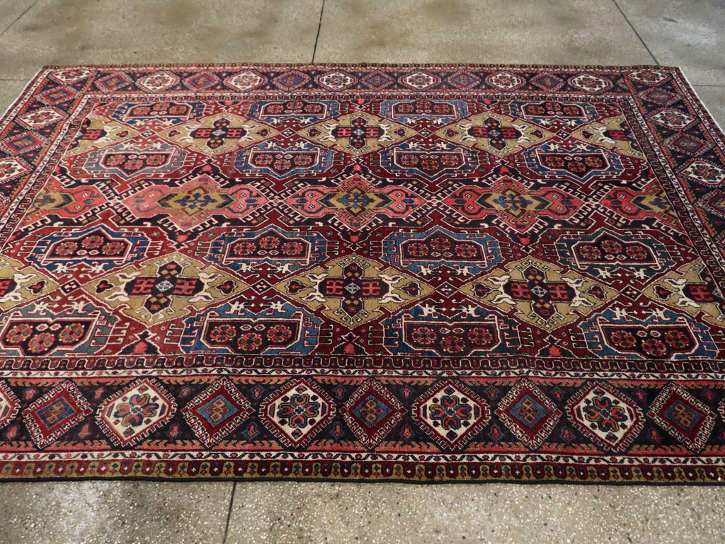 Vintage Persian Heriz Carpet, No.28022 - Staging