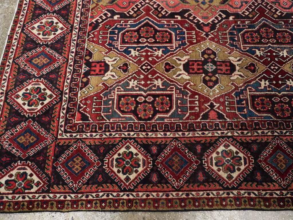 Vintage Persian Heriz Carpet, No.28022 - Staging