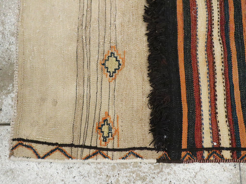Vintage Persian Flatweave Kilim Small Runner, No.28037 - Staging