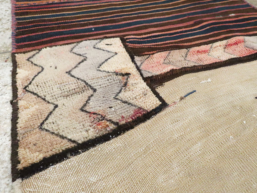 Vintage Persian Flatweave Kilim Throw Rug, No.28038 - Staging