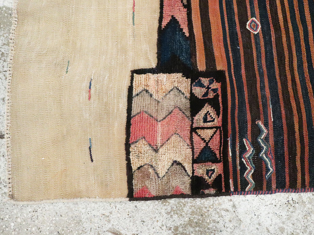 Vintage Persian Flatweave Kilim Throw Rug, No.28038 - Staging