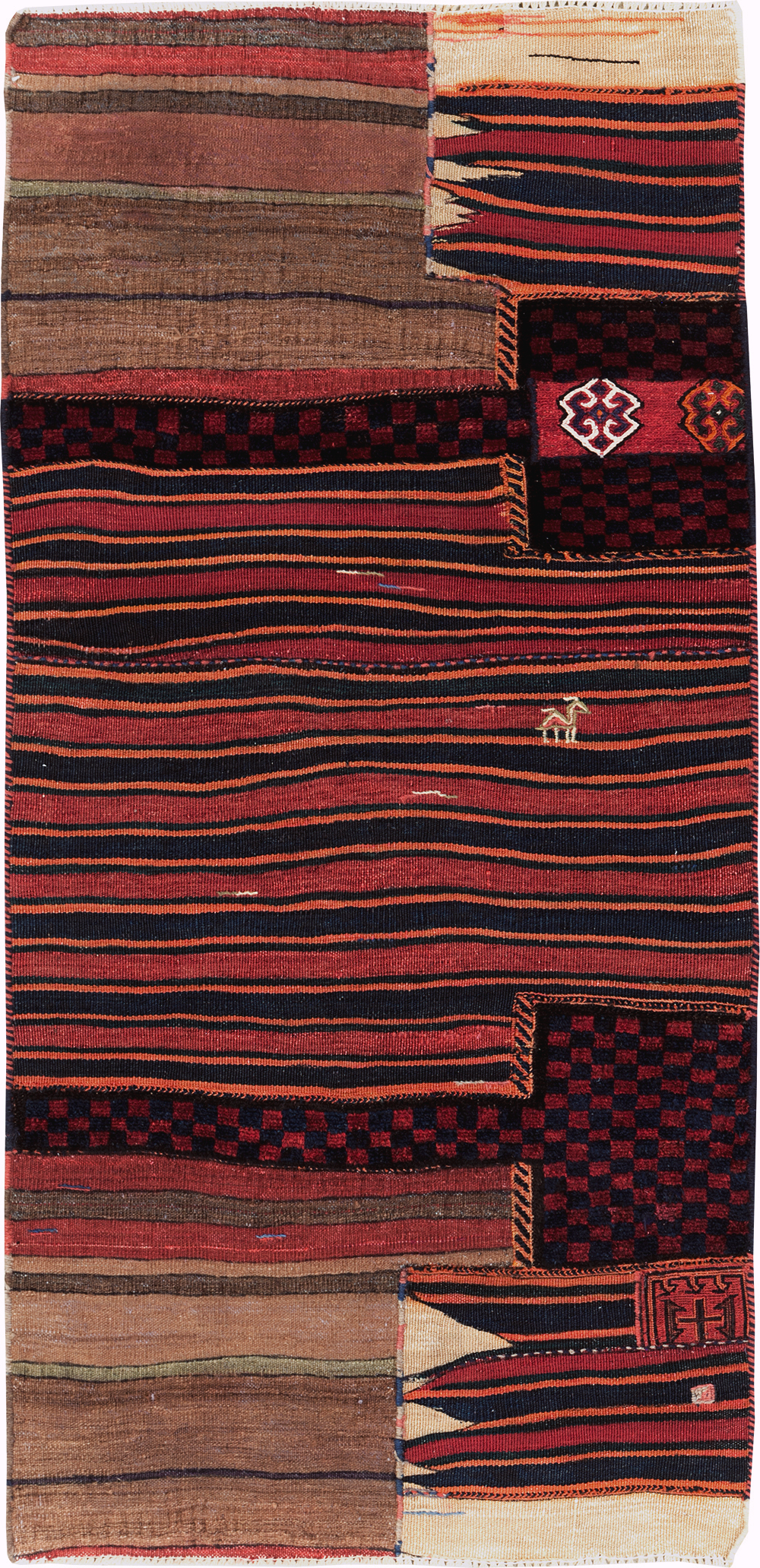 Vintage Persian Flatweave, No.28040 - Staging