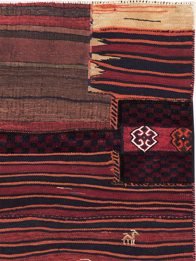 Vintage Persian Flatweave, No.28040 - Staging