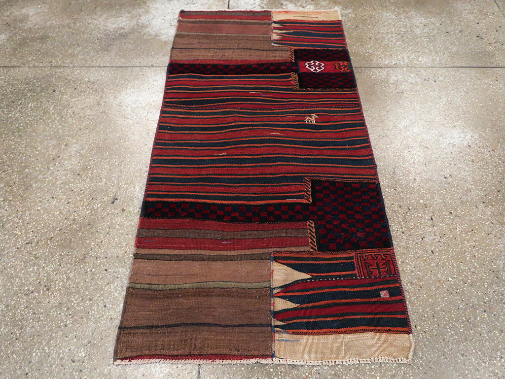 Vintage Persian Flatweave, No.28040 - Staging