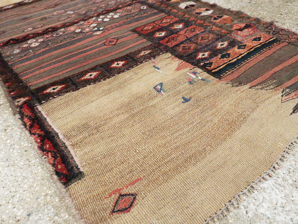 Vintage Persian Flatweave Kilim Throw Rug, No.28042 - Staging