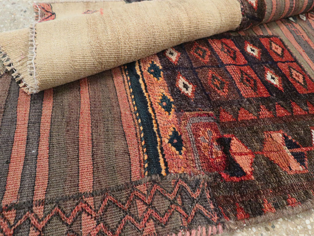 Vintage Persian Flatweave Kilim Throw Rug, No.28042 - Staging
