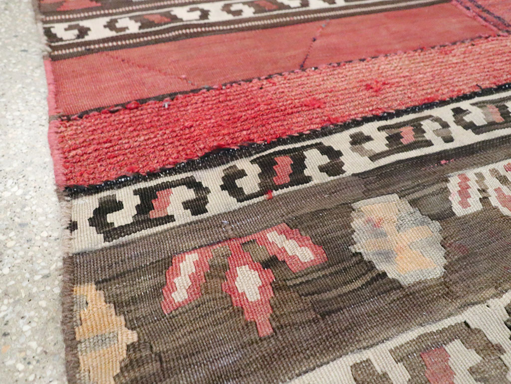 Vintage Persian Flatweave Kilim Throw Rug, No.28043 - Staging