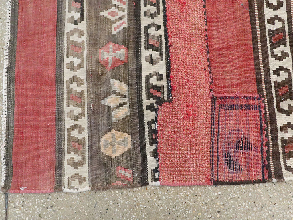 Vintage Persian Flatweave Kilim Throw Rug, No.28043 - Staging