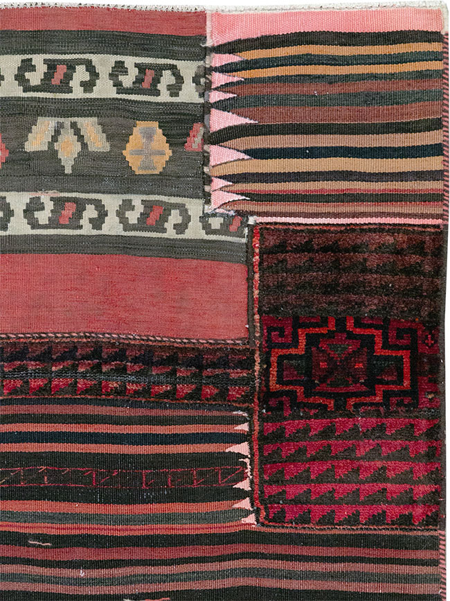 Vintage Persian Flatweave Kilim Rug, No.28047 - Staging