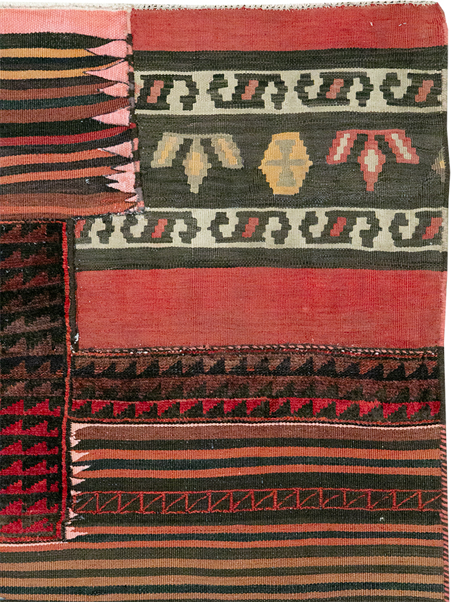 Vintage Persian Flatweave Kilim Rug, No.28047 - Staging